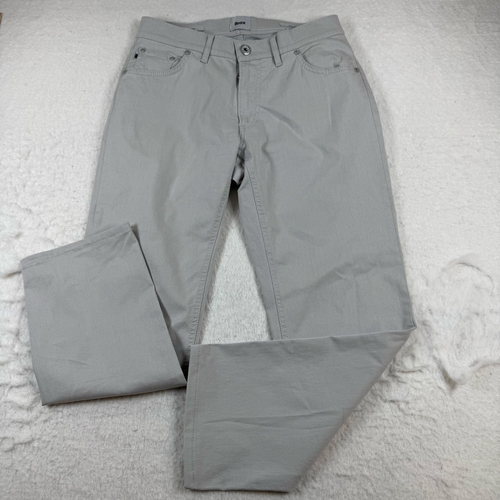 BRAX Pants Mens Size 30x34 Gray Tritone Flex Chuck Stretch 5 Pocket Chino Casual